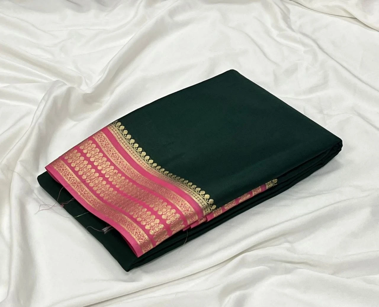 Mysore Crepe Silk Saree - Tangerine Orange
